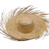 Chapeu De Palha Natural Desfiado