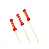Palitos De Bambu Para Petiscos Vermelhos 20 Un - Silverfestas