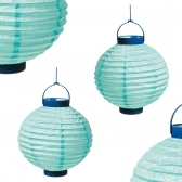 Lanterna Redonda Com Luz Azul - 20cm (cromus)
