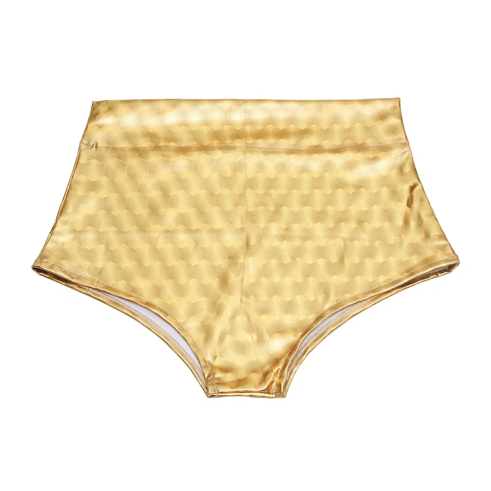 Short Hotpant Ouro 44x35 De Carnaval - Cromus