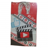 Sacola Papel Kraft Like Tamanho 18cm X 09cm X 24cm 10 Un