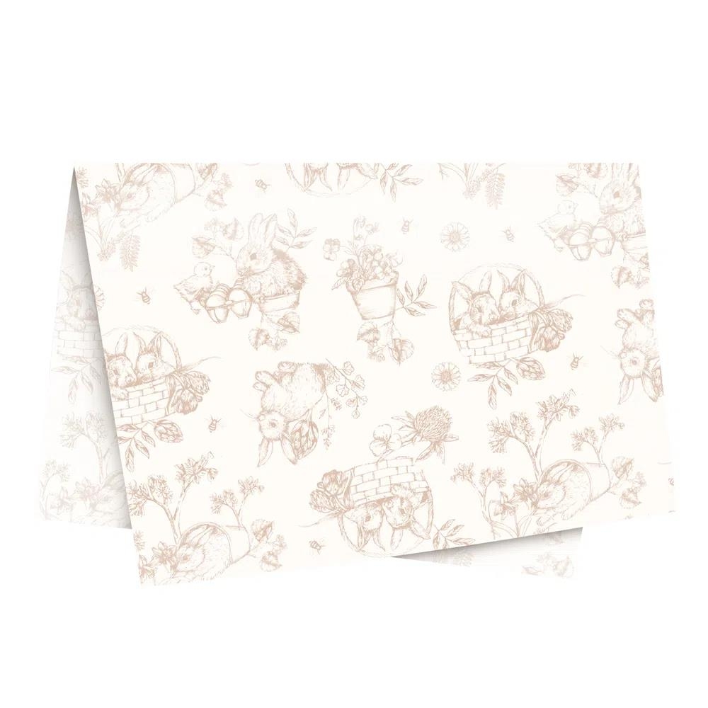 Papel De Seda Páscoa Francês Marrom 44x69 3un - Cromus