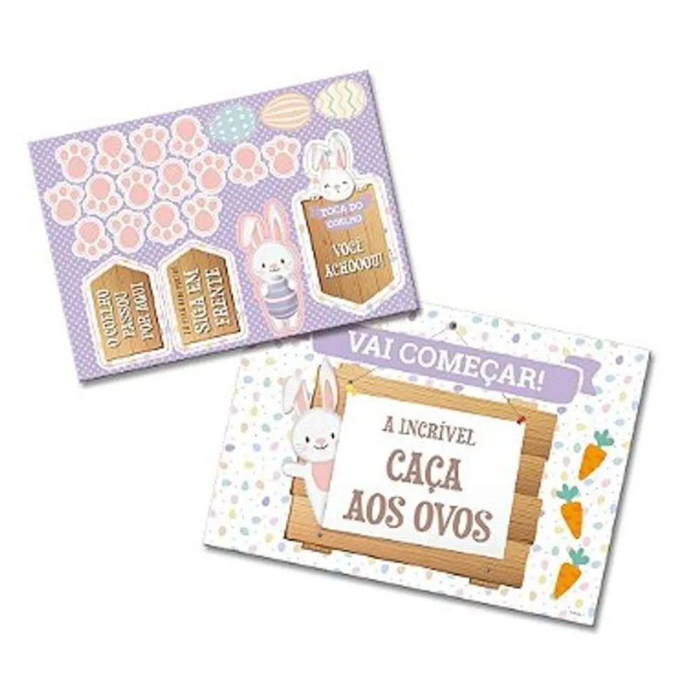 Kit Decorativo Caça Aos Ovos Un - Festcolor