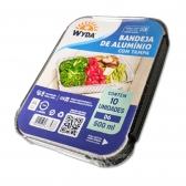 Bandeja Alumínio 500ml Com Tampa D-6 10 Un - Wyda