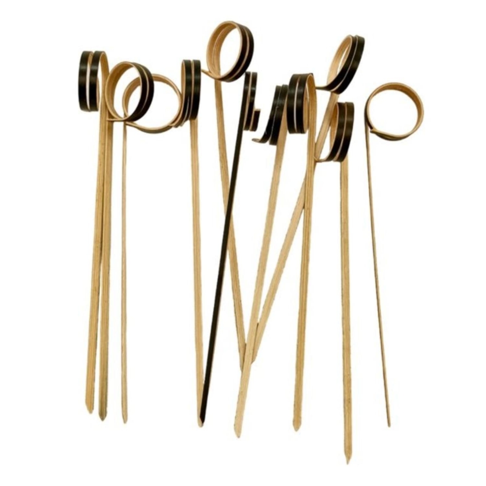 Palito De Bambu De Petisco Preto 12cm 20 Un - Silverfestas