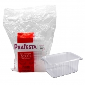 Pote Retangular 1500ml Com Tampa 10 Un - Prafesta