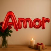 Balão Metalizado Amor Vermelho