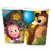 Copo De Papel Masha E O Urso 180ml 8 Un - Regina