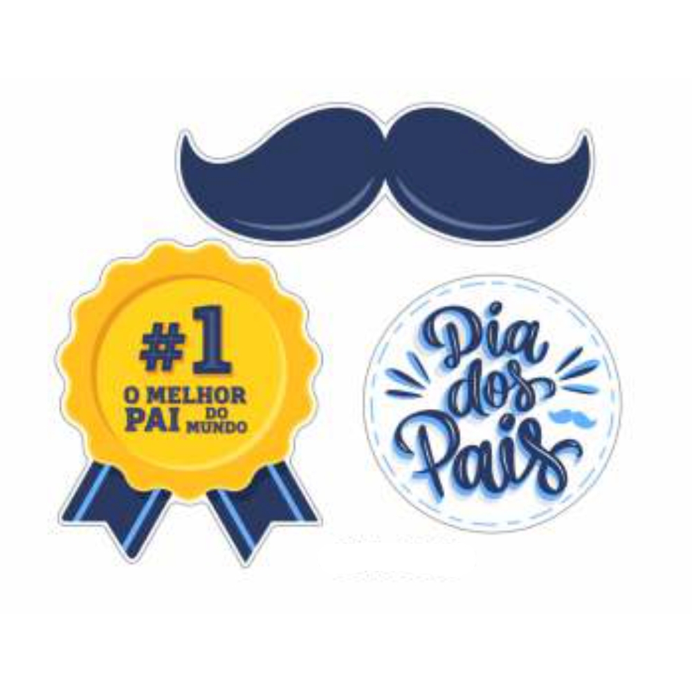 Decoração De Parede Dia Dos Pais 3 Un - Ursinho Festas