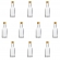 Lembrancinha Garrafa De Vidro 50ml Tampa Aluminio Dourada 10 Un