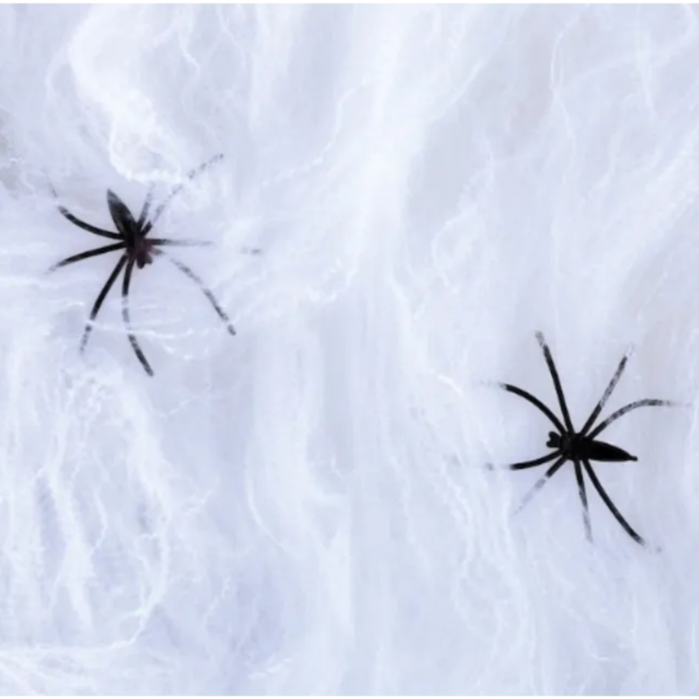 Teia De Aranha Com 2 Aranhas Un - Silverfestas