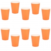 Copo De Papel Silver Laranja 270ml 10 Un