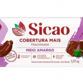 Cobertura Fracionada Meio Amargo Mais 1,01kg - Sicao