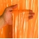 Cortina Metalizada Laranja 100 X 200 Cm Un - Silverfestas