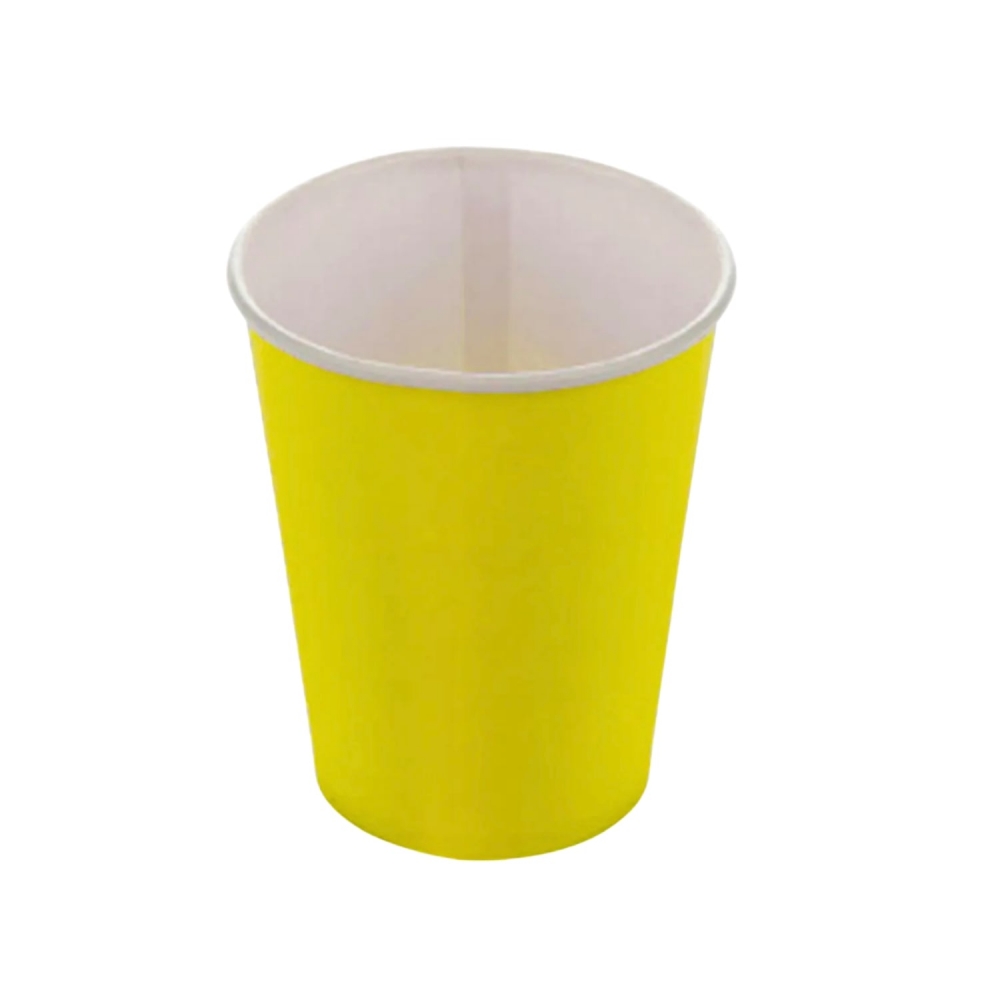 Copo De Papel Silver Amarelo 10 Un