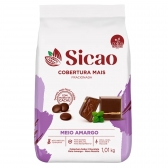 Cobertura Gotas Fracionada Meio Amargo Mais 1,01kg - Sicao