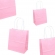 Sacola Papel Kraft Rosa Bebê Tamanho 18cm X 09cm X 24cm 10un