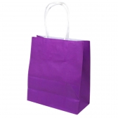 Sacola Papel Kraft Roxo Tamanho 18cm X 09cm X 22cm 10 Un