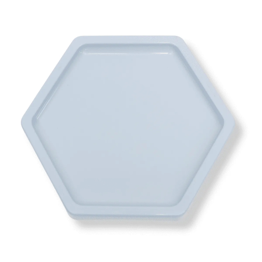 Bandeja Sextavada Azul Claro Candy 15cm Un - Sóboleiras