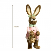 Coelha Pascoa Dec C/cesta Ros/vrd/beg M 1024412 - Cromus