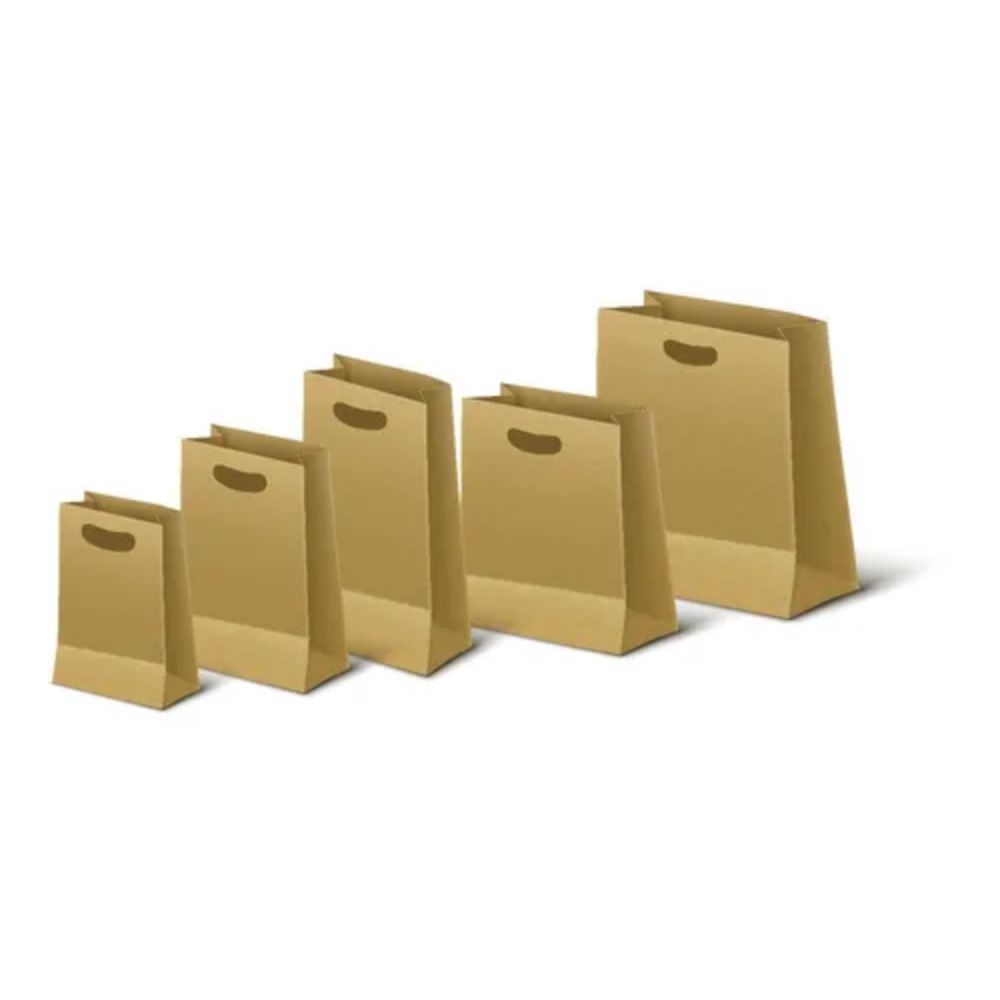 Sacola Papel Kraft Boca De Palhaço 31x12x38 10un