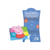 Convite Peppa Pig 8 Un - Regina