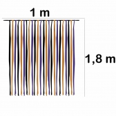 Cortina Em Fitas Tnt 3 Cores Un - Regina