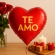 Balao Metalizado Coração Te Amo Vermelho 10 Polegadas