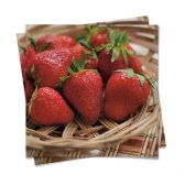 Guardanapo Morango 33x33 Cromus - 20un