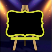 Lousa Mdf Amarelo Neon Un - Grinfest