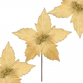 Bico Papagaio Aveludado C/glitter Dourado 35cm Florarte