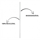 Canudo Super Shake Biodegradável Its Bio Strawplast - 100 Un