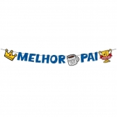 Faixa Metalizada O Melhor Pai Azul Un - Regina
