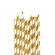 Canudo De Papel Listrado Dourado Silver 12un