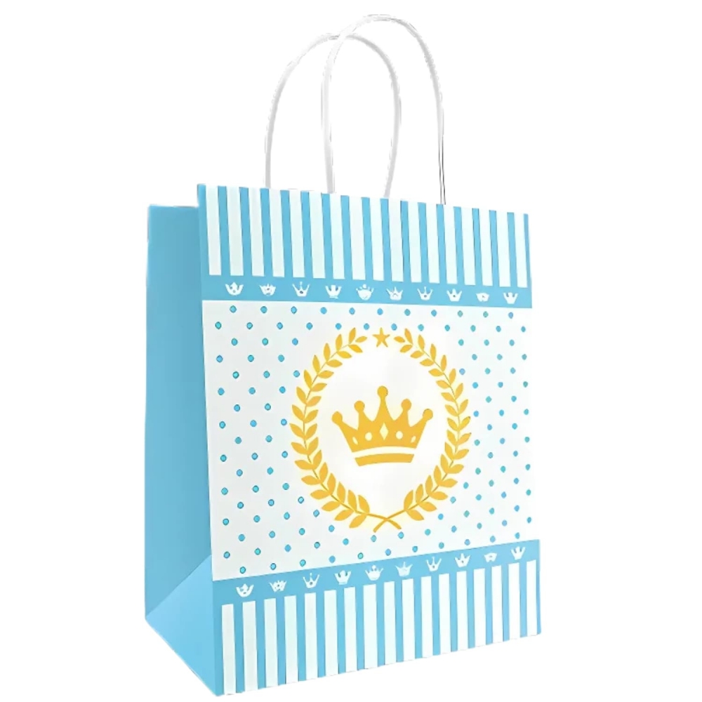 Sacola Papel Kraft Principe Tamanho 18cm X 09cm X 24cm 10 Un