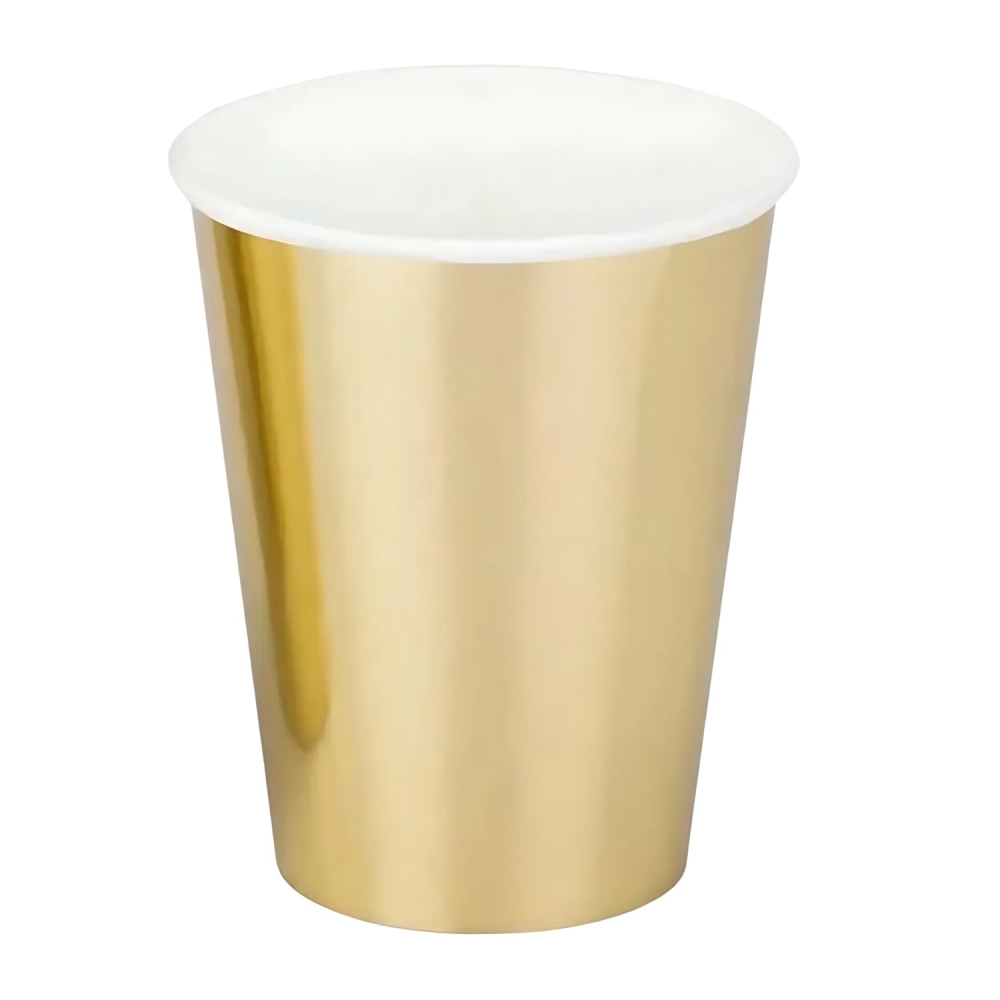 Copo De Papel Silver Dourado 270ml 10 Un
