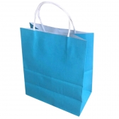 Sacola Papel Kraft Azul Bebê Tamanho 14cm X 08cm X 16cm 10 Un
