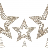 Ponteira Estrela Champanhe 25cm Florarte