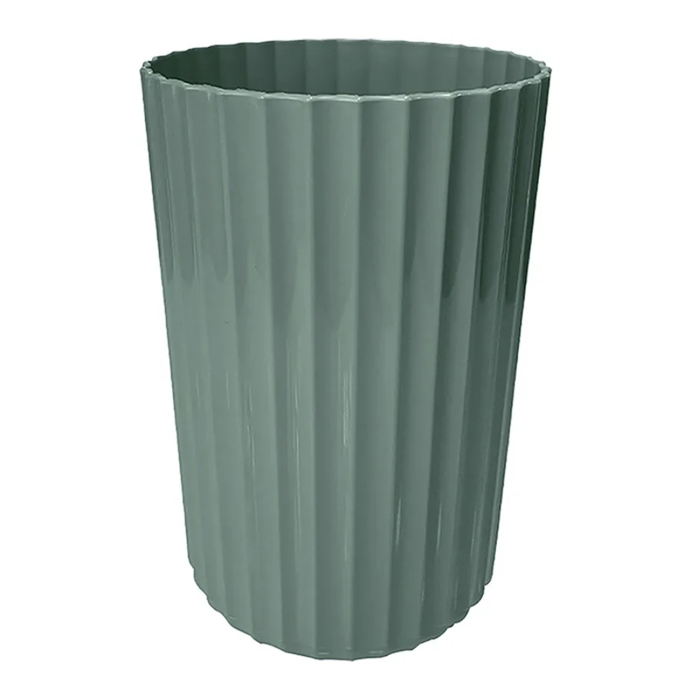 Vaso Decorativo Canelado Verde Eucalipto Un - Tasil