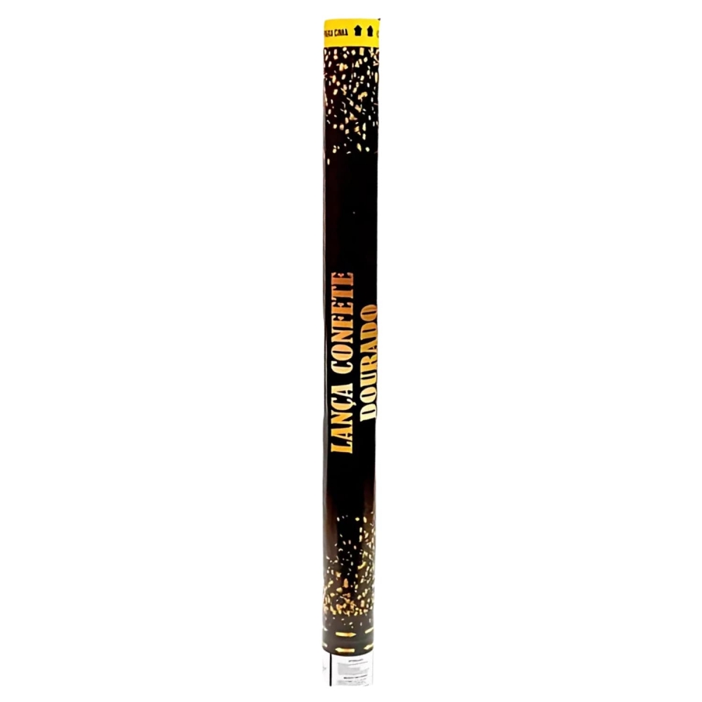 Lança Confete Dourado - 60cm Silver