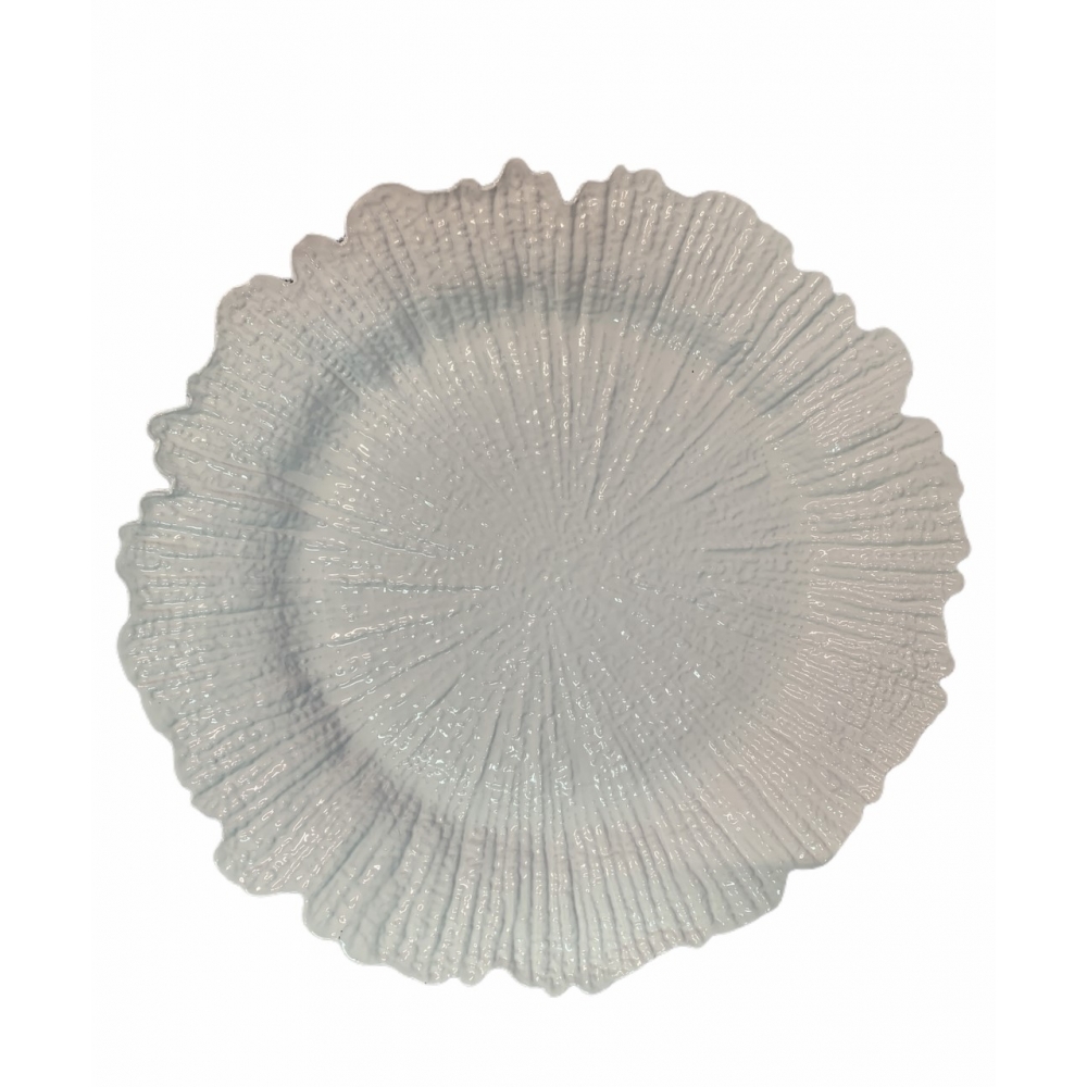 Sousplat Borda Recortada 32cm Branco Un - Cromus