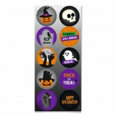Adesivo Redondo Scary Night Halloween 30 Un - Cromus
