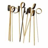 Palito De Bambu De Petisco Preto 12cm 20 Un - Silverfestas
