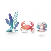 Decoração De Mesa Fundo Do Mar 6 Un - Regina