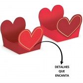 Forminha Para Doces Coração Romântico Cromus - 24un