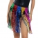 Saia De Carnaval Havaiana Metalizada Colorida 40cm