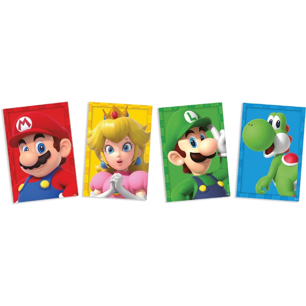 Cartaz Decorativo Super Mario 4 Un - Festcolor