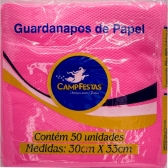 Guardanapo Rosa 30x33 Campfestas - 50 Un