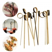 Palito De Bambu De Petisco Preto 12cm 20 Un - Silverfestas