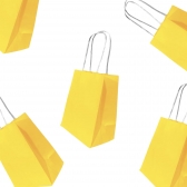 Sacola Papel Kraft Amarelo Tamanho 18cm X 09cm X 22cm 10 Un